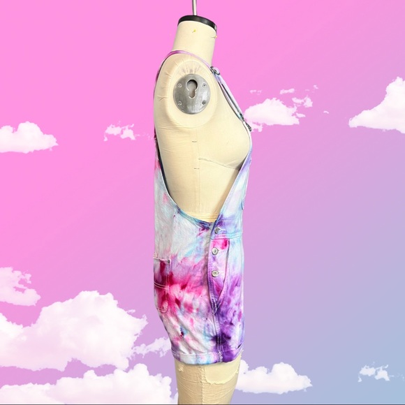 Old navy upcycled ice dyed overalls size xs - Picture 6 of 8